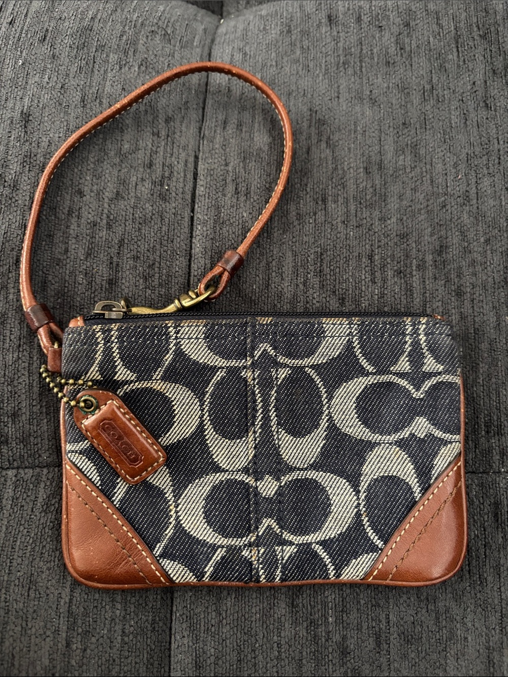 Y2K Coach Denim Wristlet